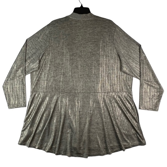 Susan Graver Cardigan Sweater Womens Size 2X Tan Gold Black - Picture 2 of 9